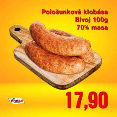 Pološunková klobása Bivoj 100g